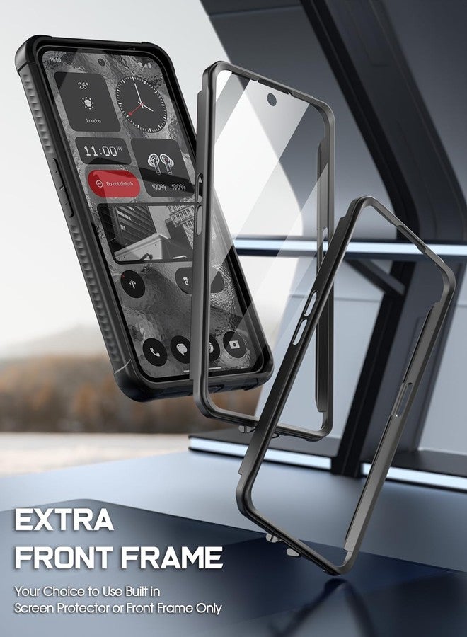 Poetic Guardian Case Compatible with Nothing Phone 2 6.7 Inch [20 FT Mil-Grade Drop Tested], Full-Body Hybrid Shockproof Bumper Cover Case with Built-in Screen Protector, Black/Clear - Image 4